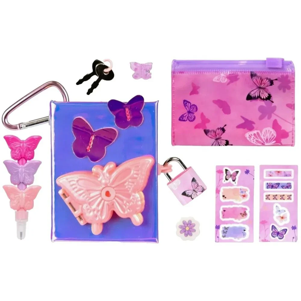WICKED GIRLS S Sweater 4 Piece Set Bow Headband Butterfly Secrets Micro Journals